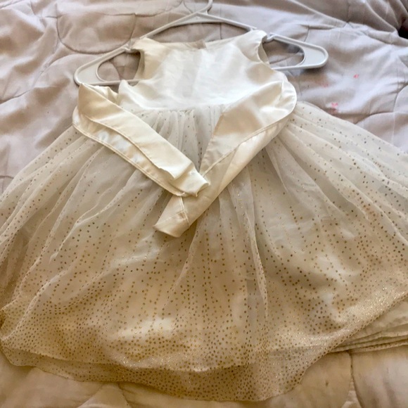 White and gold Christmas dress for girls - Picture 1 of 3